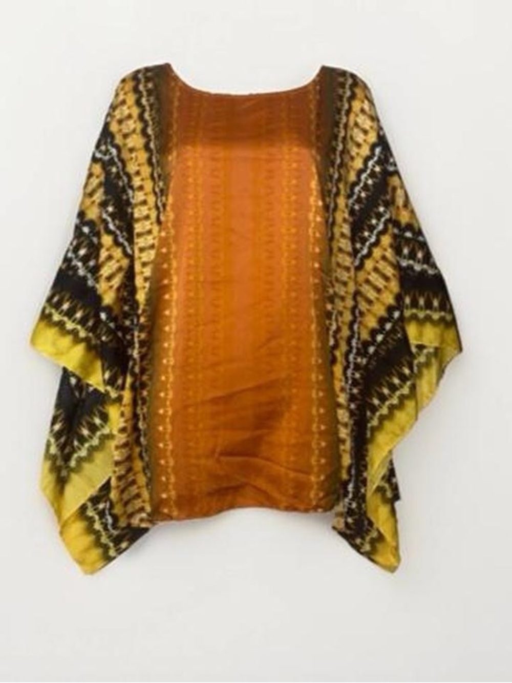 Bob Mackie Gold and Black Patterned Metallic Top & Black Solid Top Set - Picture 3 of 9